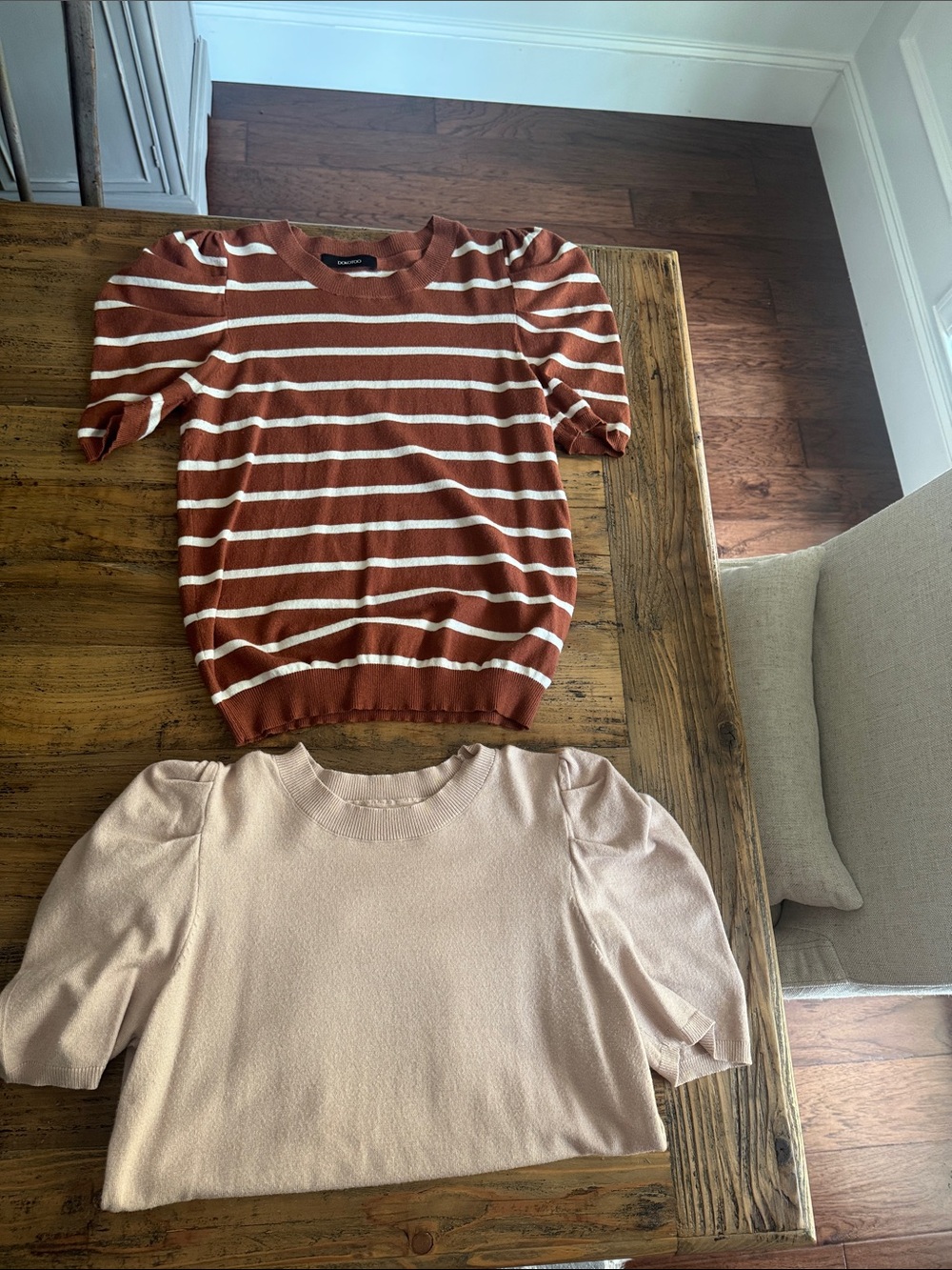 Rust & Blush  Short  Sleeve Sweater bundle .